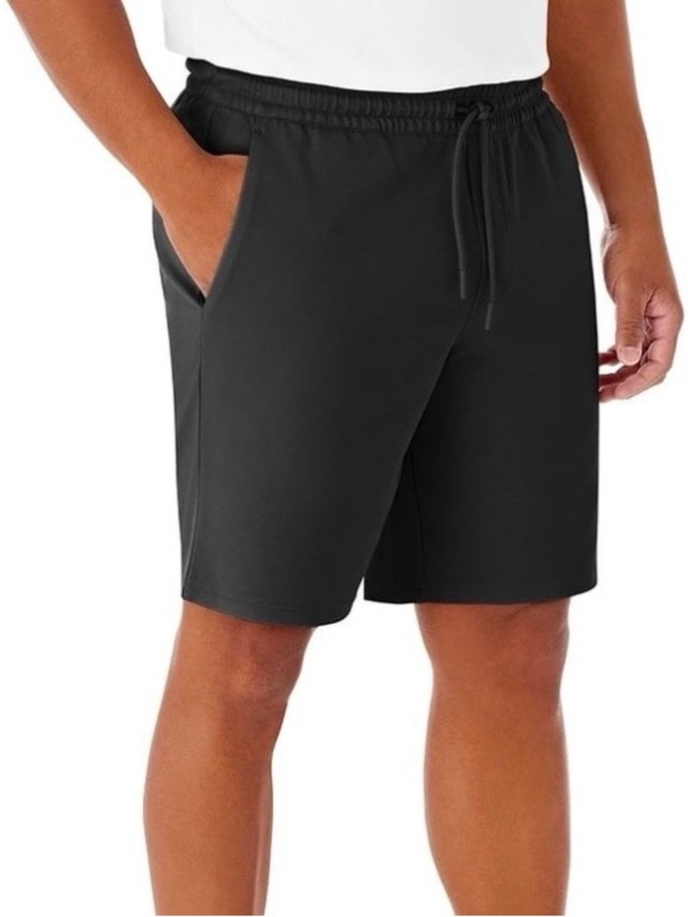 Men's Black Drawstring Active Shorts